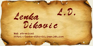Lenka Diković vizit kartica